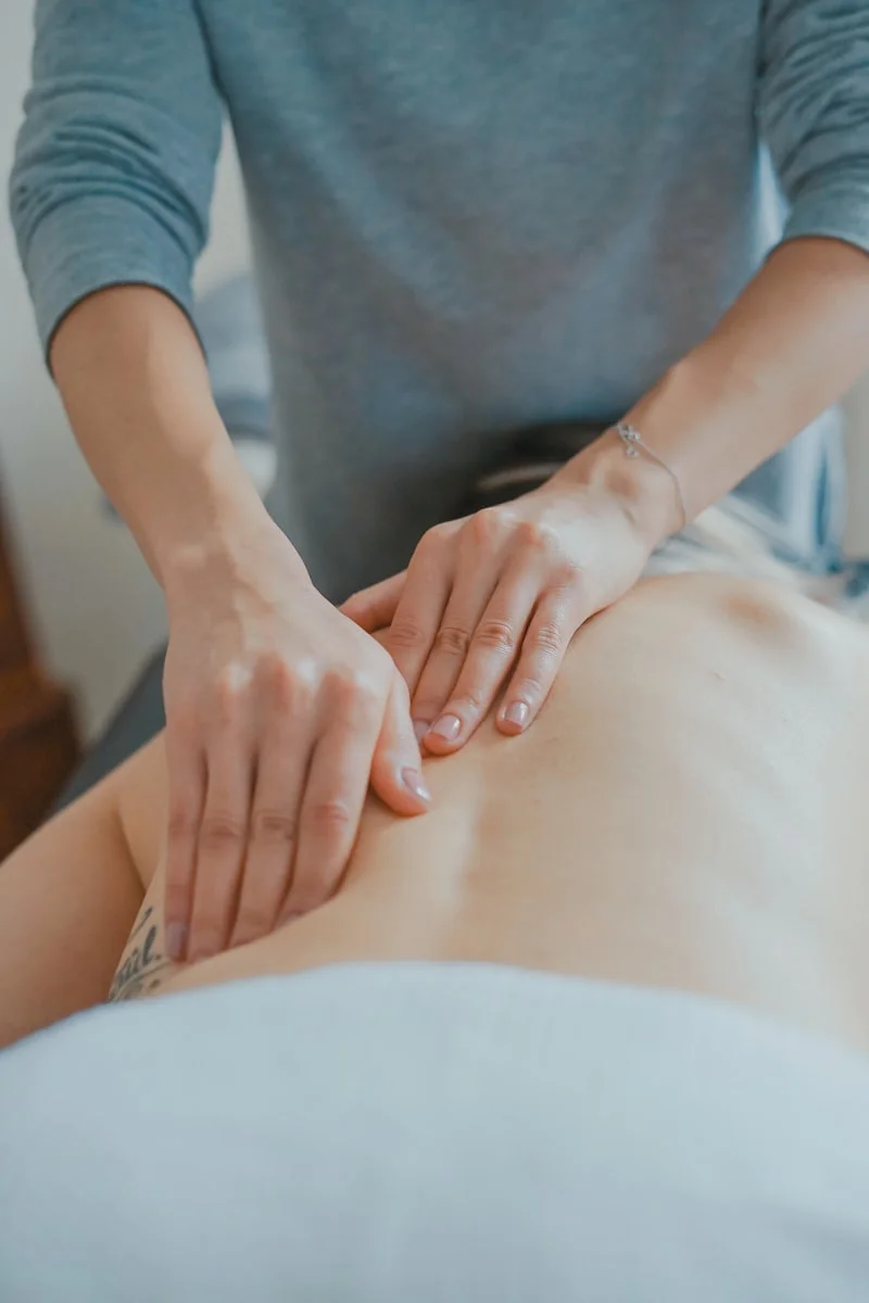 Professional back massage for recovery